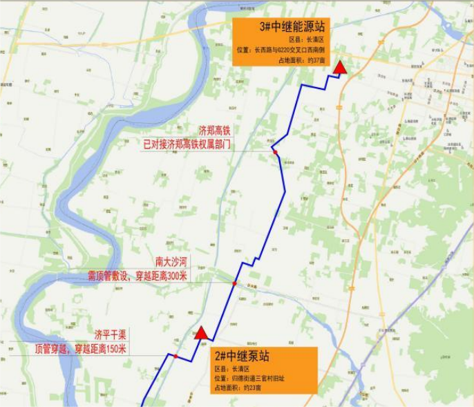 石热入济2号至3号中继泵站联络线