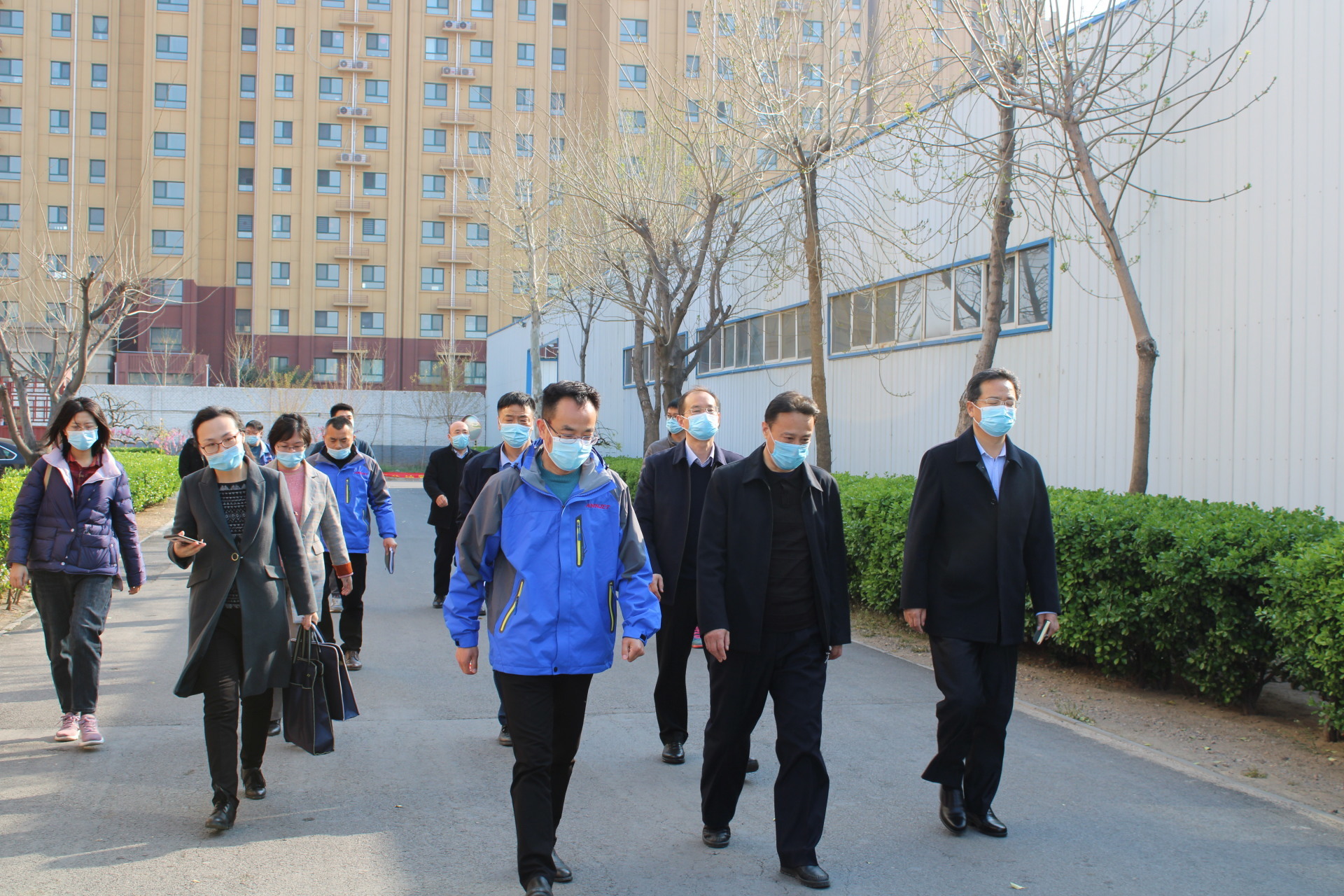 Yu Qingquan, deputy director of the United Front Work Department of Dezhou Municipal Committee, visited Shandong Anjie High-tech Disinfection Technology Co., Ltd. to investigate and guide the work.