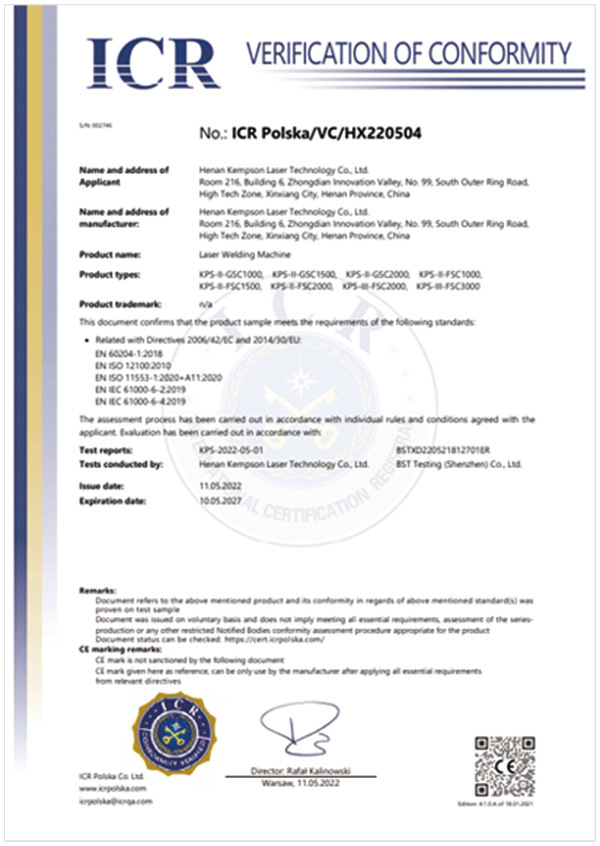 Certificates