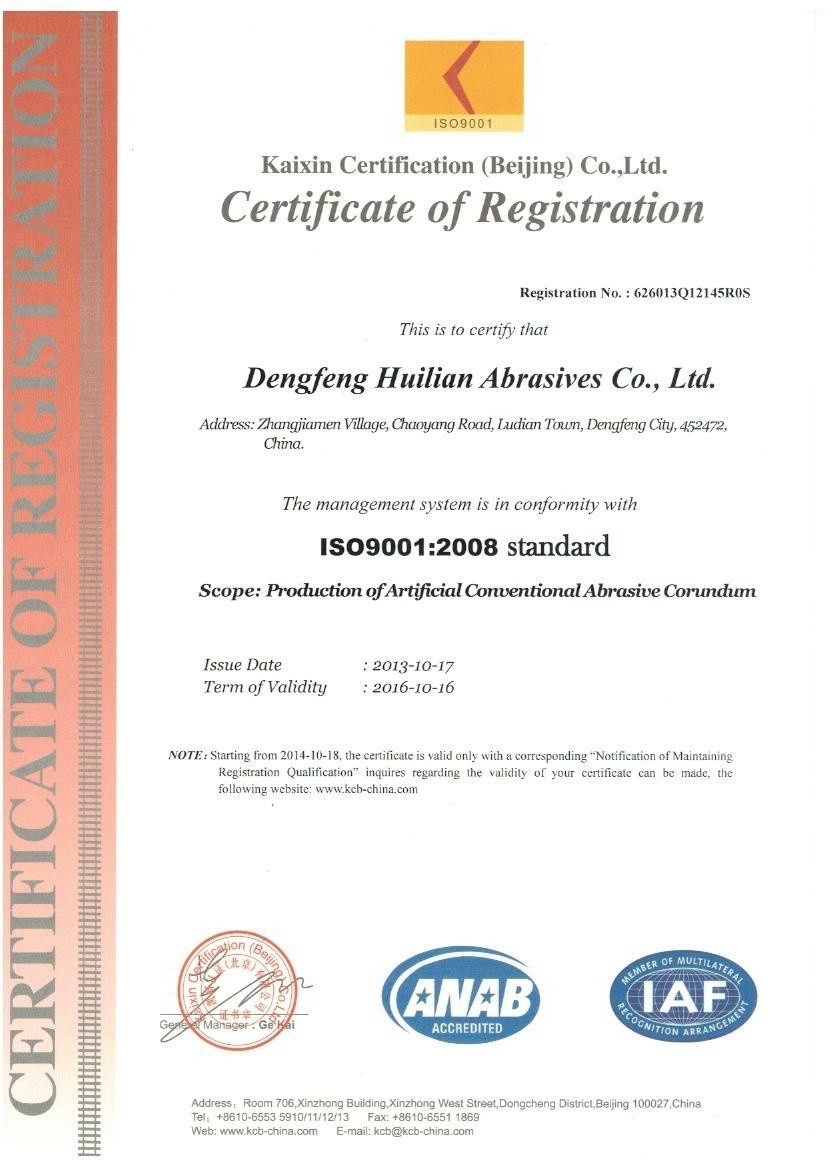 Our company passed ISO9001: 2008 quality system certification