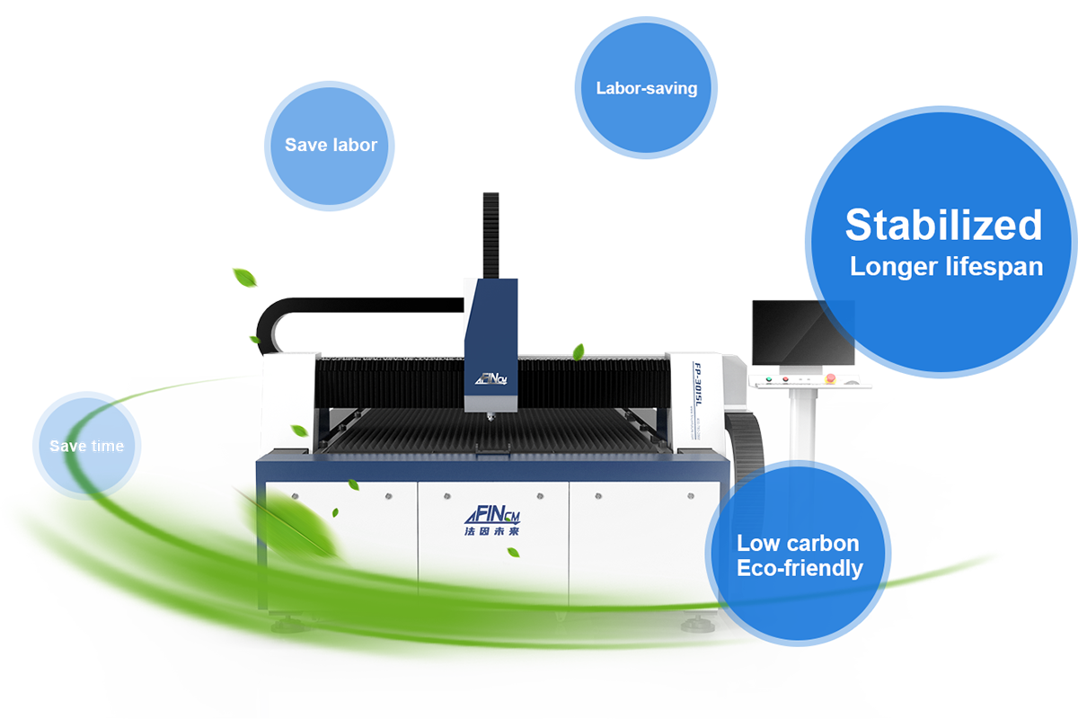 Compact design single table laser cutting machine