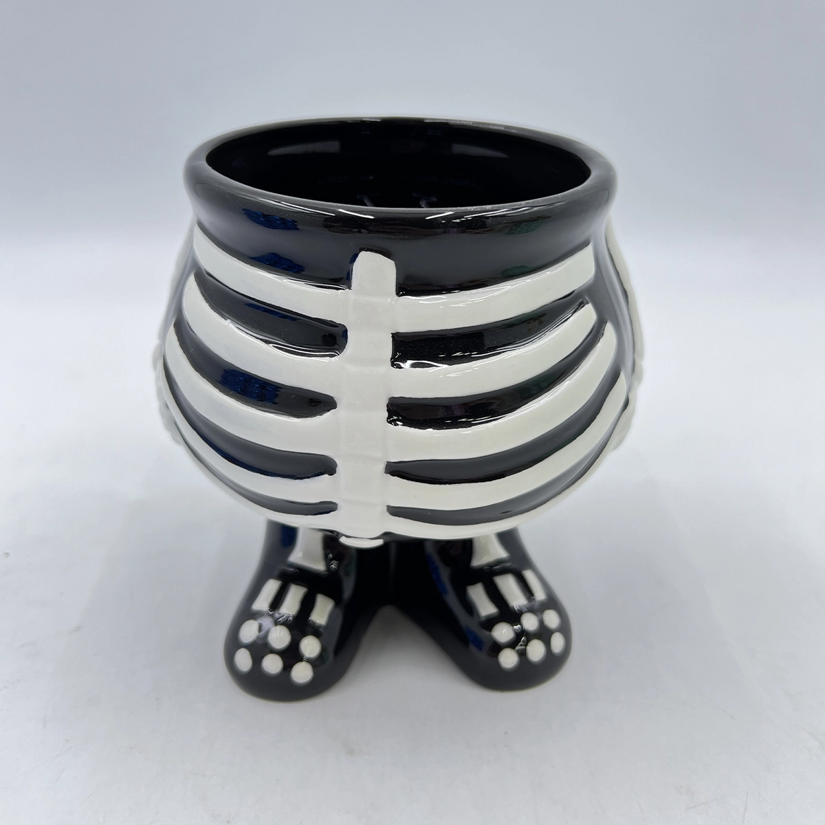 HY232075 Ghost Festival bowl with feet-heavy soil