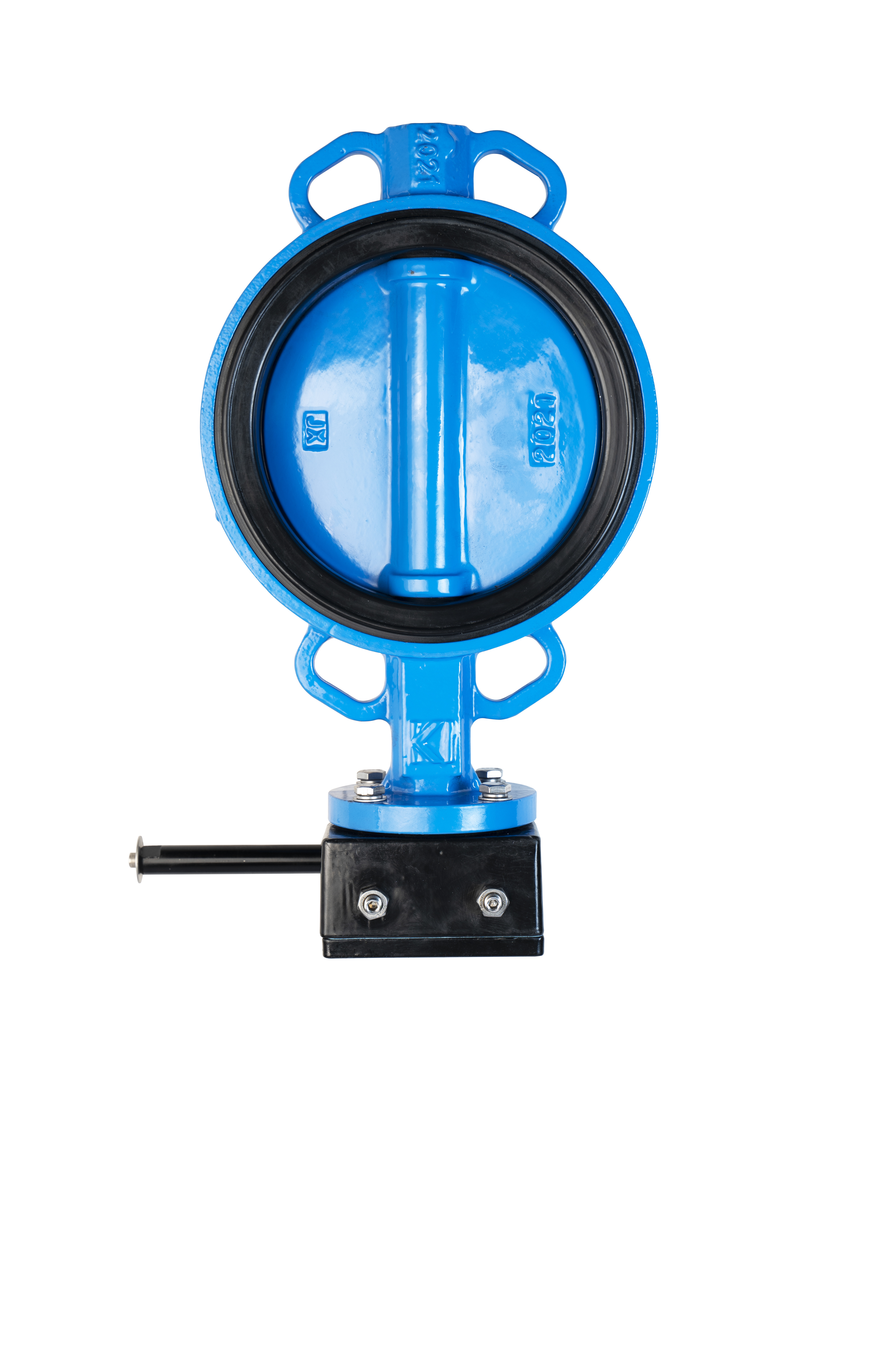 Double-flanged butterfly valve