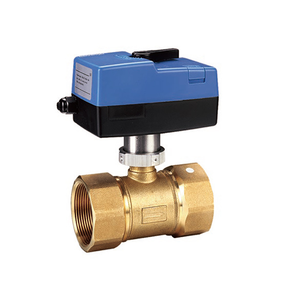 Two-way temperature control valve with electric switch