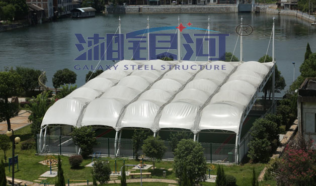 酒埠江水电站膜结构门球场1