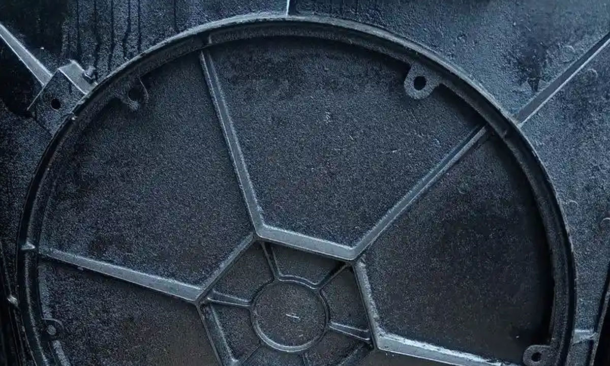 Four steps for installing composite manhole covers