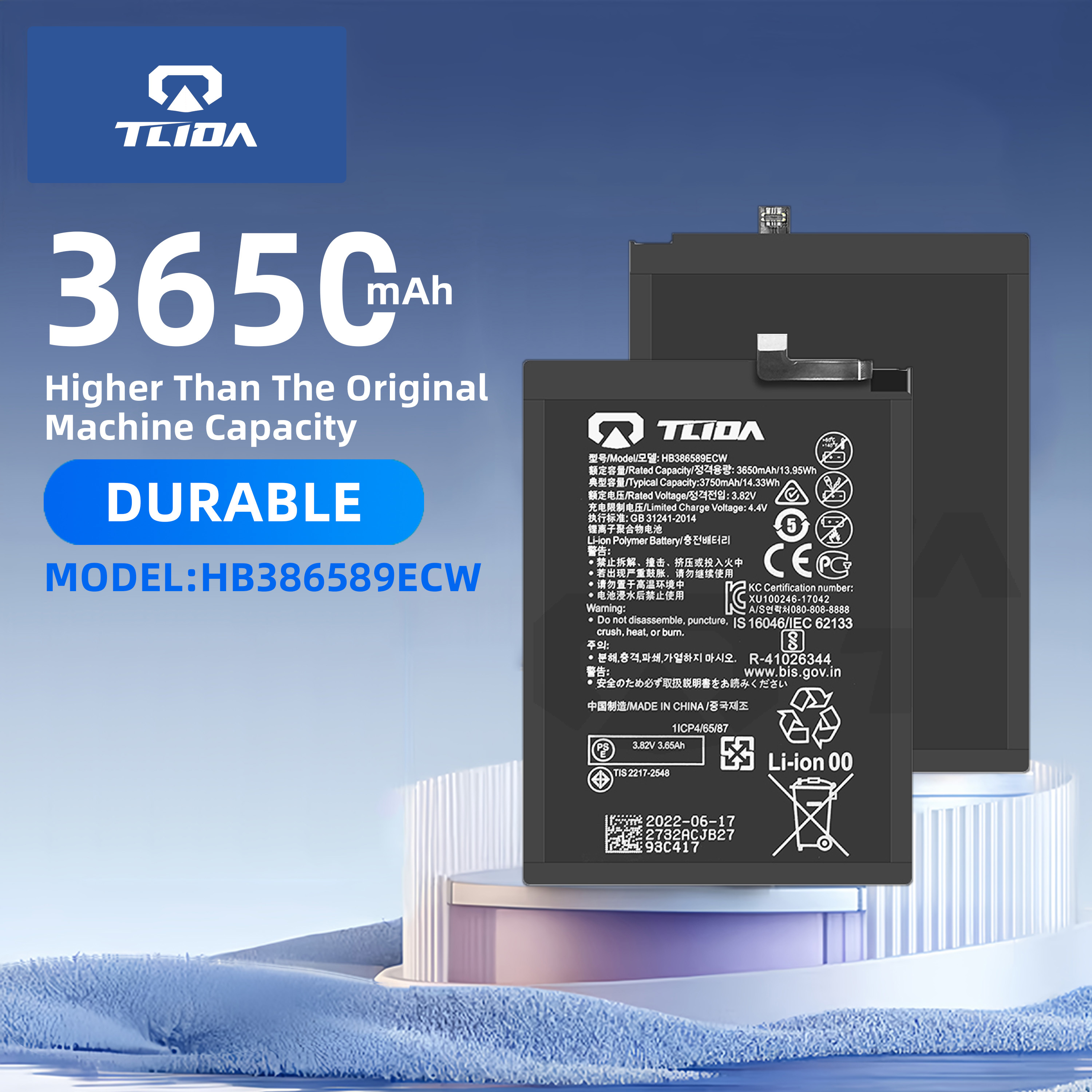 TLIDA Strength factory- quality assurance battery for huawei Y7 2017 Y7 2019 Y7 Prime Enjoy 7 Plus Y9 2019 Battery