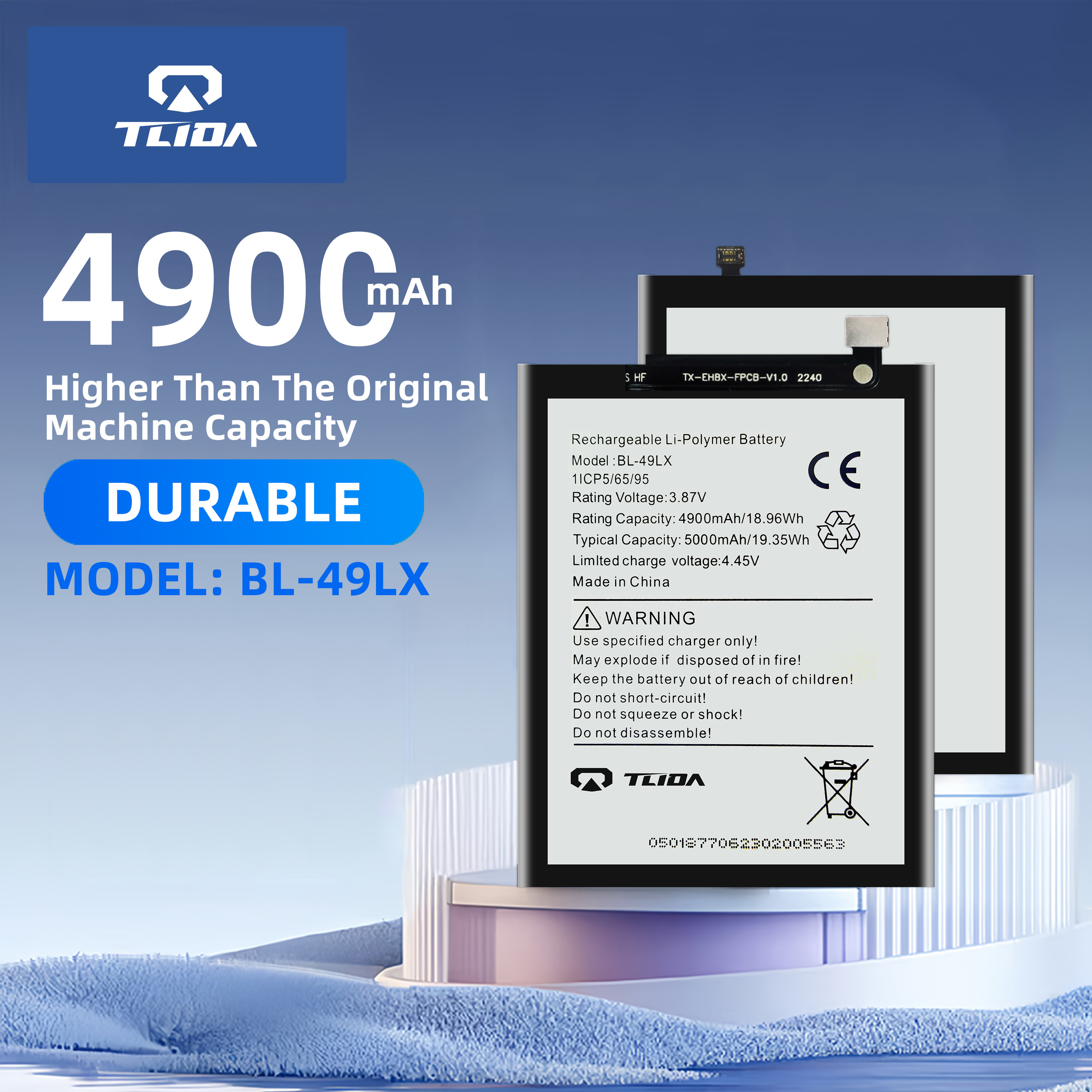 TLIDA-Chinese mobile phone battery manufacturer battery for Infinix HOT 12 X6817 Hot 20S X6827 BL-49LX