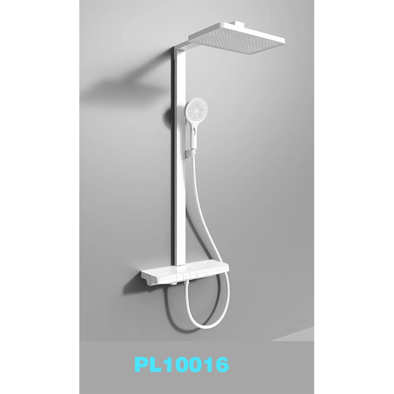 Digital display thermostatic shower column