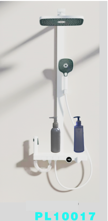 Digital display thermostatic shower column