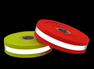 Flame retardant reflective webbing tape FR01/02