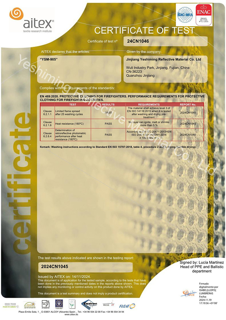 Safety Reflective Tape For Clothing Cotton 905 certification