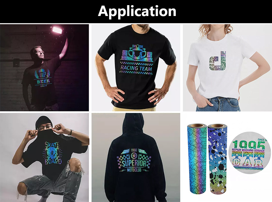 custom reflective heat transfer vinyl manufacturer application