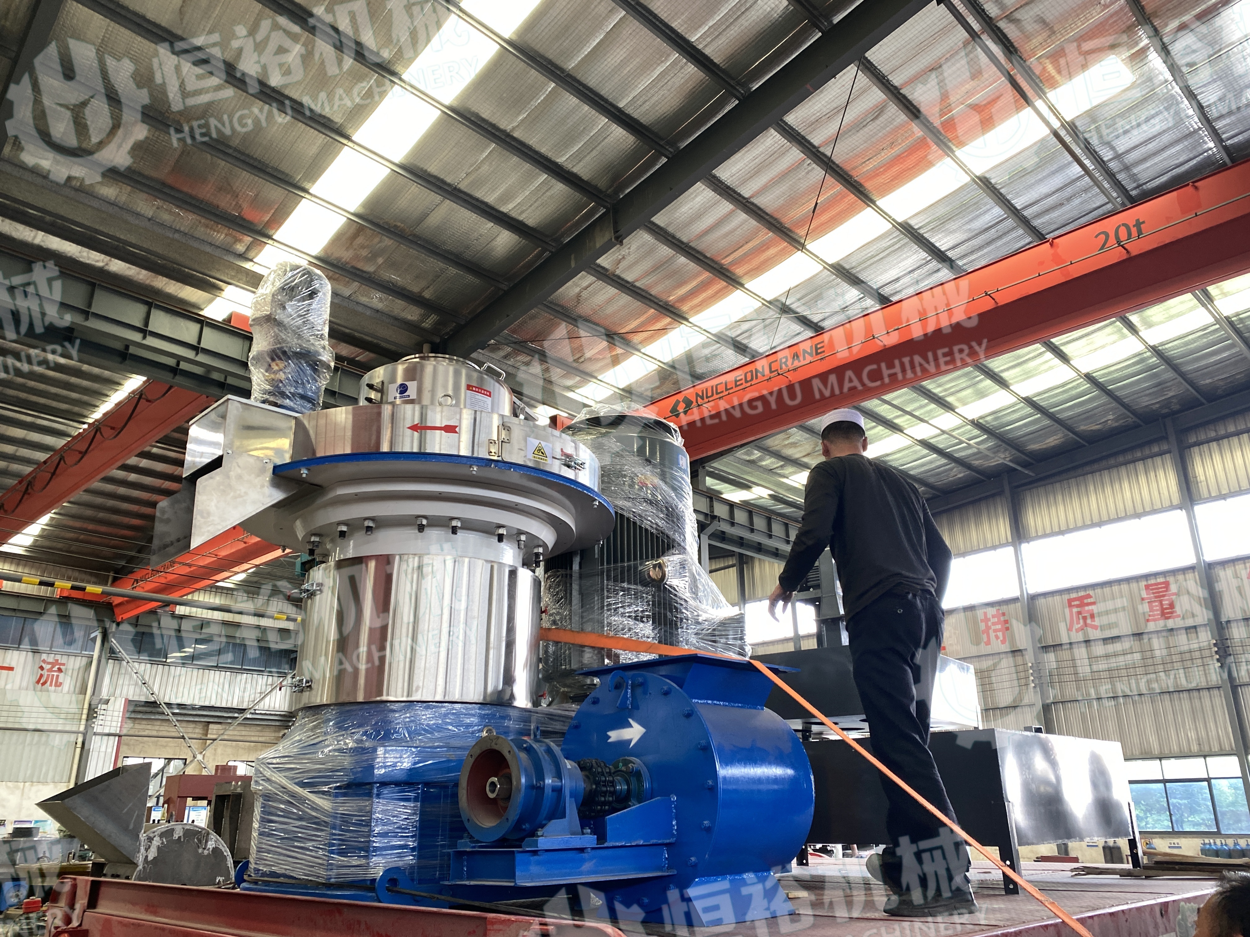 On May 6, 2025, the 2-ton biomass pellet production line was shipped to Gansu, China