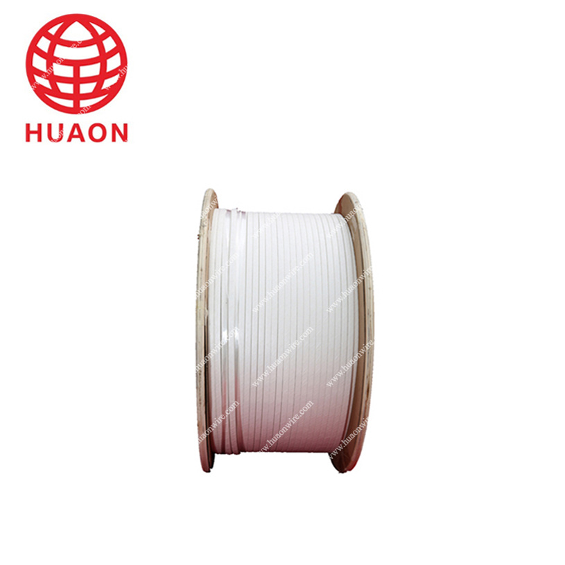 Non-woven wrapped flat copper wire