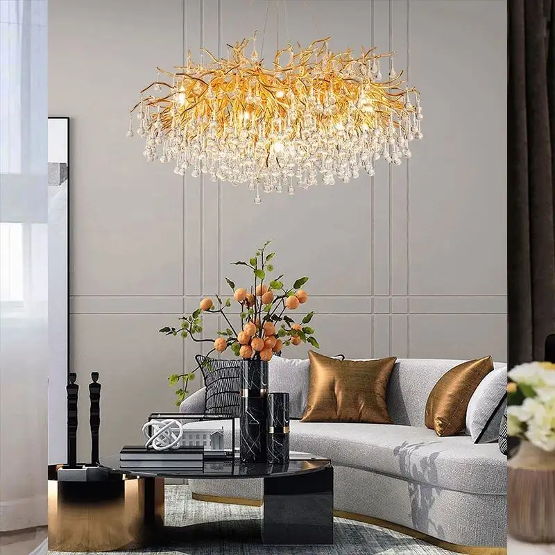 Modern Nordic Decoration Pendant Light Luxury Hanging Led Crystal Chandelier