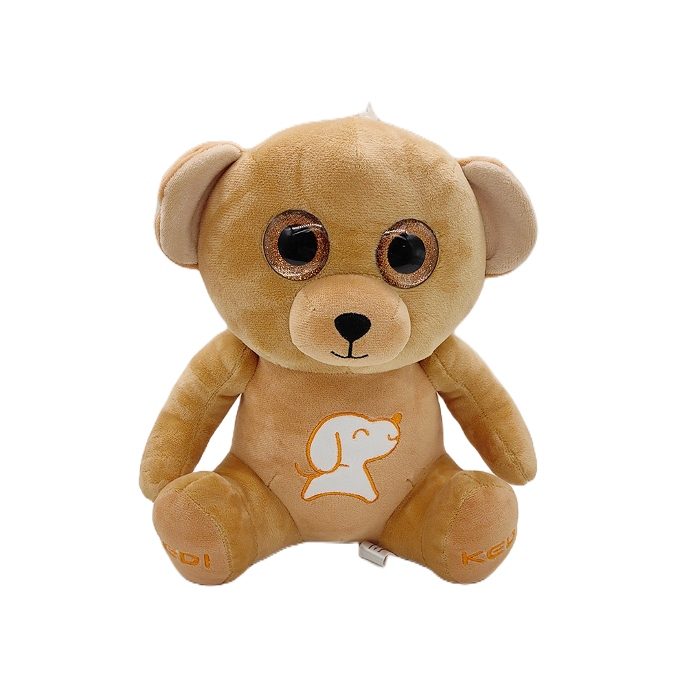 KDRTS-0068 KEDI Orange Laser Eyes Sitting Bear with KEDI Logo