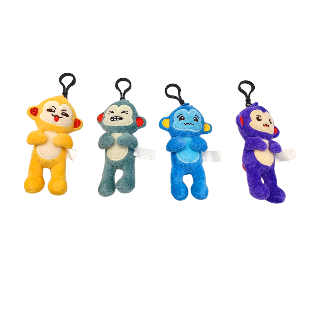 KDRTS-0076 KEDI Custom Design Red Buttock Monkey Plush Keychain