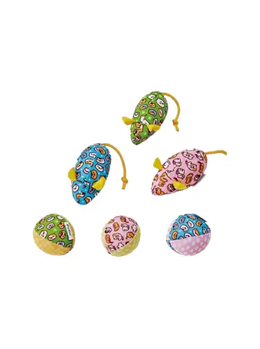 Plush Mouse&Ball Set Cat Toy
