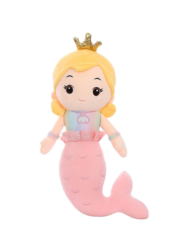 Custom Mermaid with Crown Soft Doll