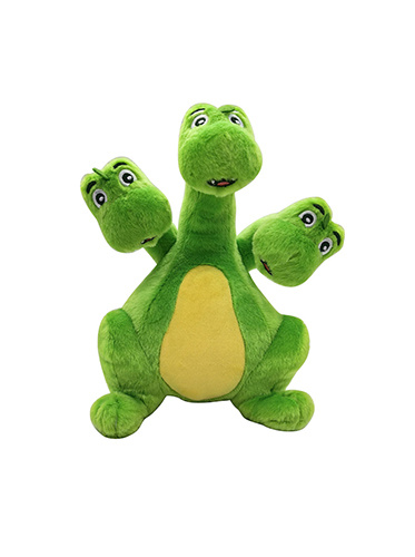 KDRTS-0053 Triple Headed Green Dinosaur Plush Toy