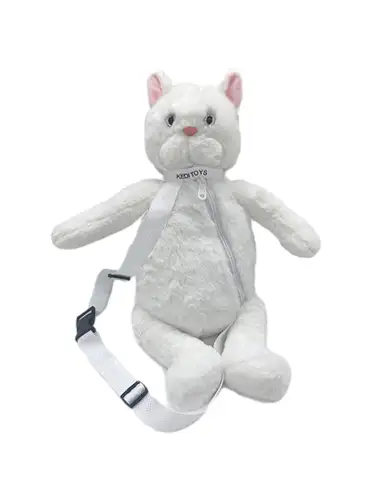 KDRTS-0007 White Cat Plush Crossbag