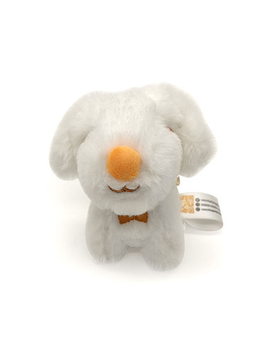 KDRTS-0059 Lovely High Quality White KEDI dog Plush Keychain