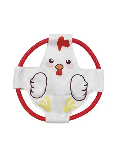 KDRTS-0002 Cartoon Circle Chicken Pet Toy