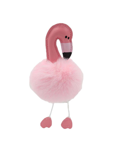 Pink Flamingo Plush Keychain