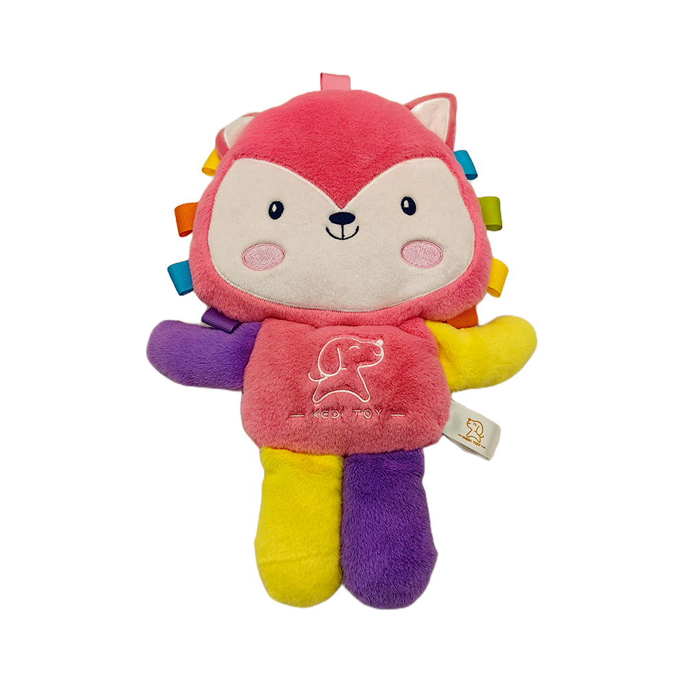 KDRTS-0065 Manufacturer Direct Sale Satin Cloth Animal Baby Rattle Toy