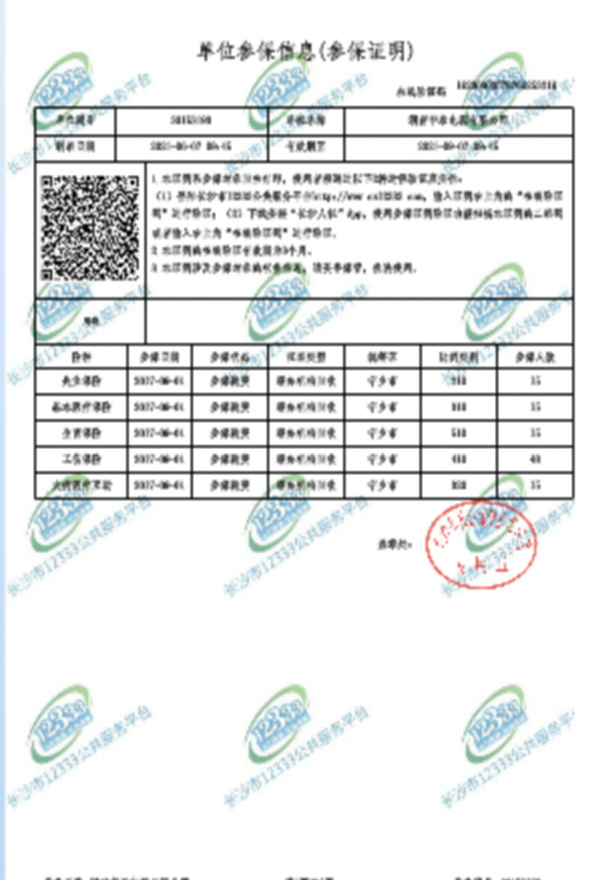 Company insurance information