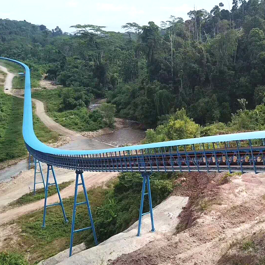 Round tube belt conveyor