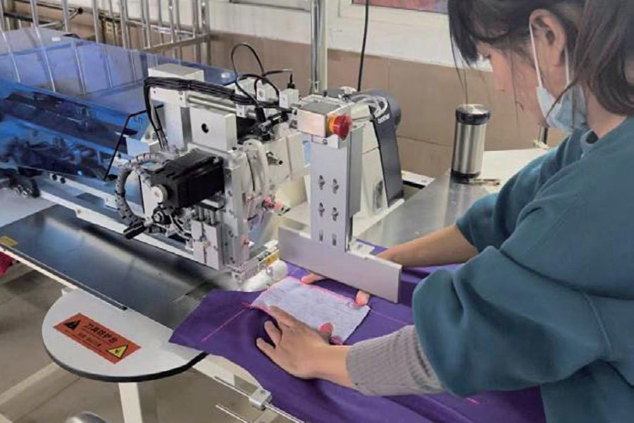 Computer placket machine