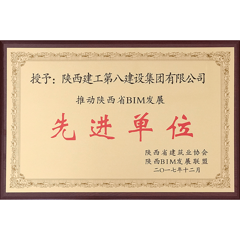 推動陜西省BIM發展先進單位