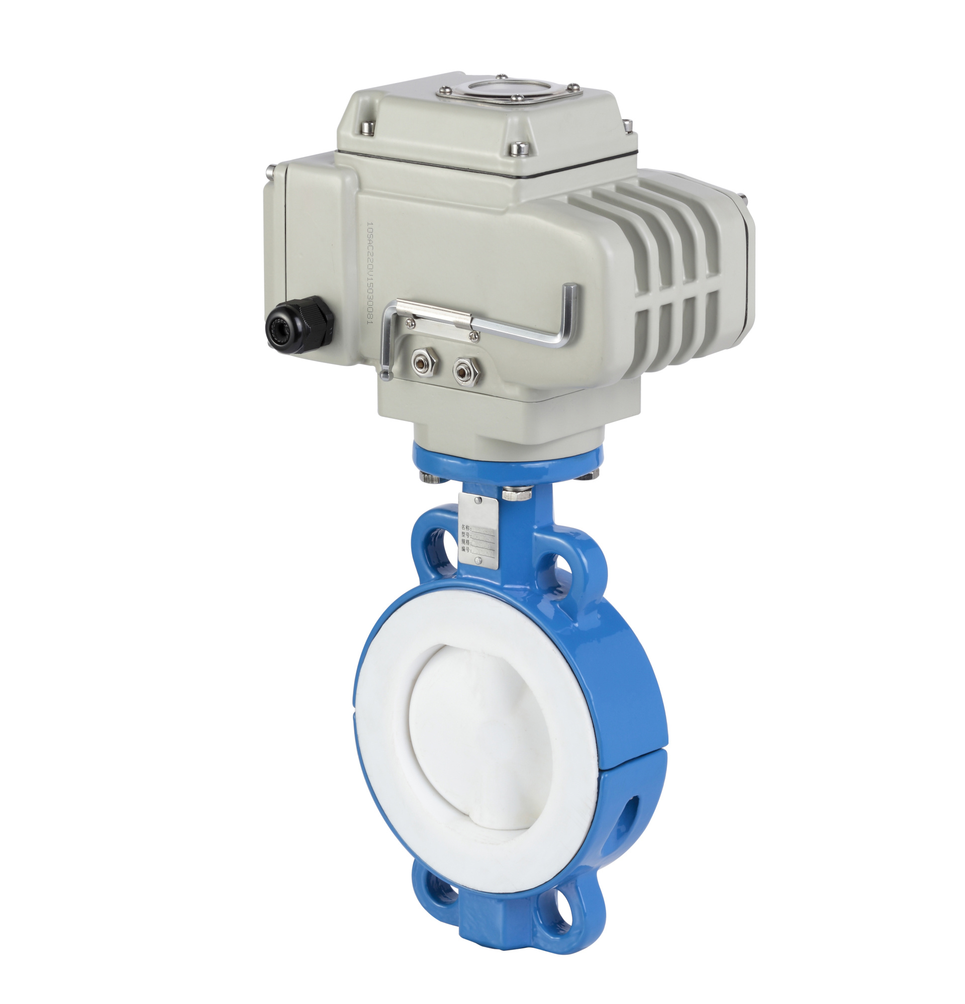 Electric wafer lined fluorine butterfly valve