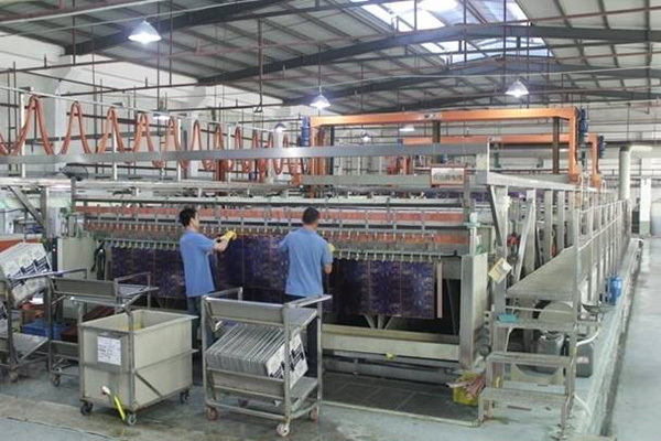 Graphic plating line