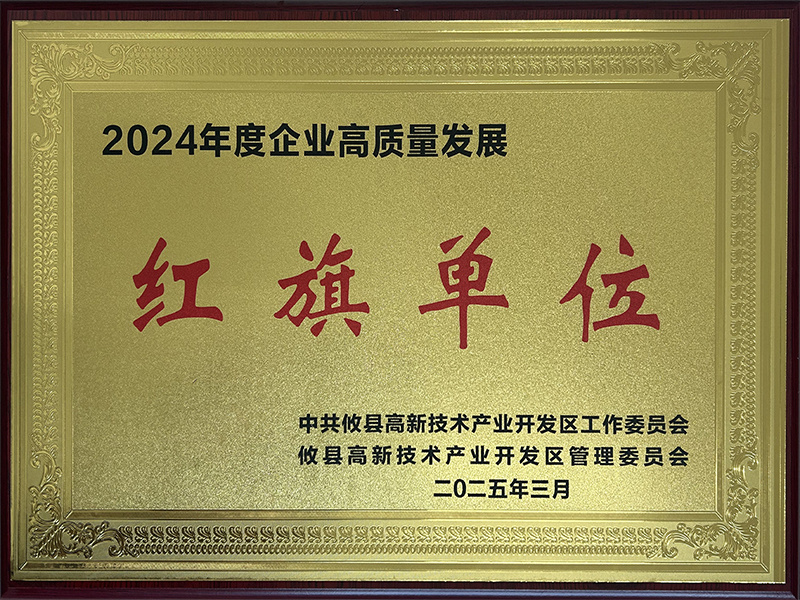 2024年度企业高质量发展红旗单位 2024年度企业高质量发展红旗单位