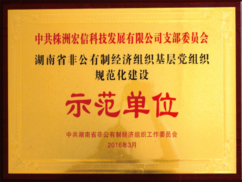 湖南省非公有制经济组织基层党组织规范化建设示范单位 湖南省非公有制经济组织基层党组织规范化建设示范单位