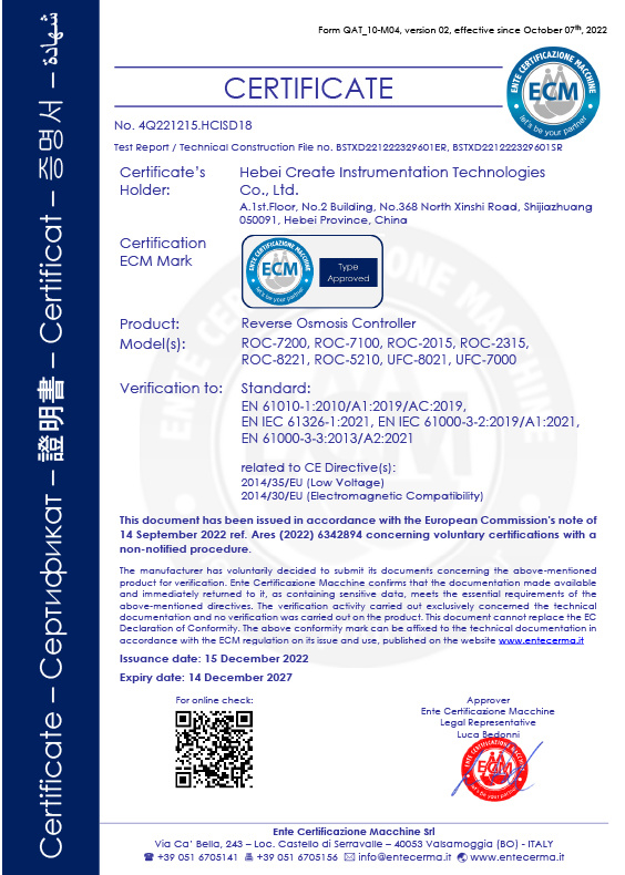 Reverse osmosis controller