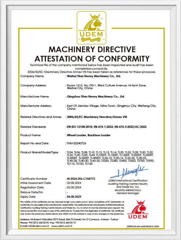 Loader CE Certificate