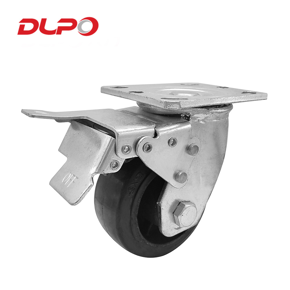 Heavy duty galvanized black anti-static wheel