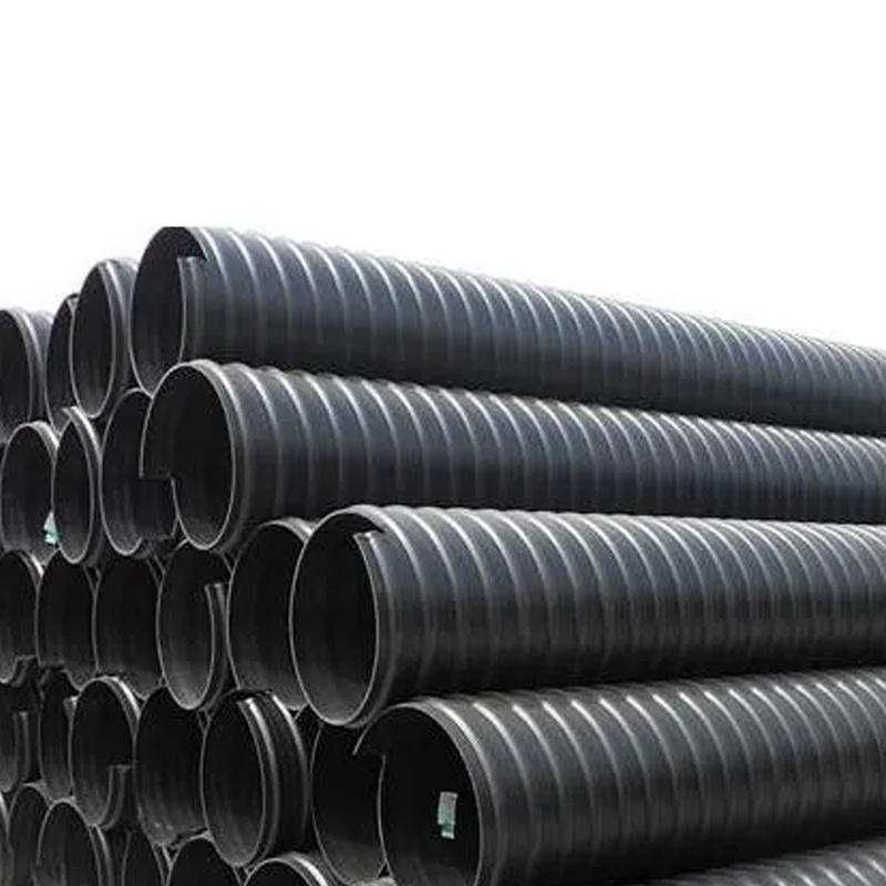 Steel reinforced PE spiral corrugated pipe
