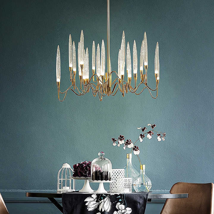 Luxury Candle K9 Crystal Living Room Villa Apartment Chandelier LED Chandelier Remote Control Dimming Chandeliers