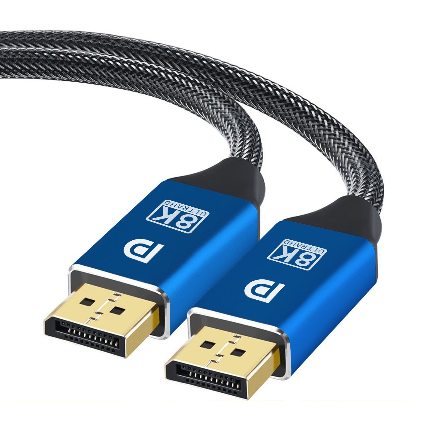 DP video cable 8K style D aluminum alloy shell - blue