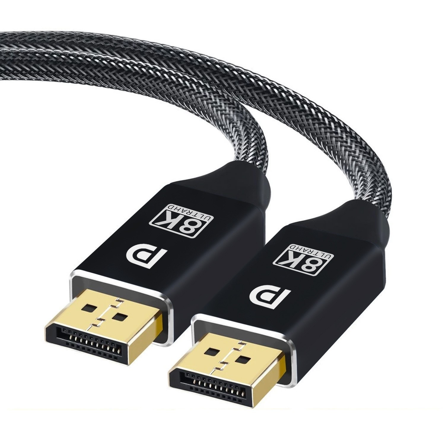 DP video cable 8K style D aluminum alloy shell - black