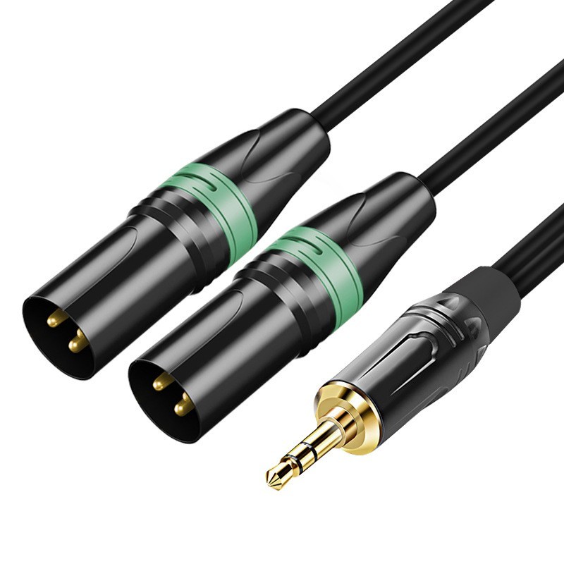 3.5 to 2 XLR male green