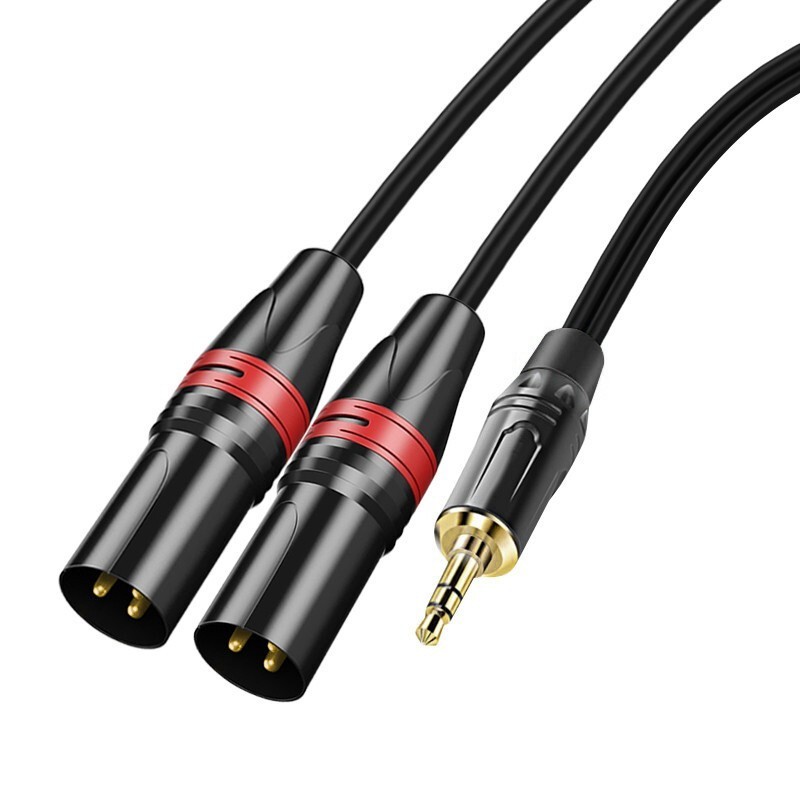 3.5 to 2 XLR male red