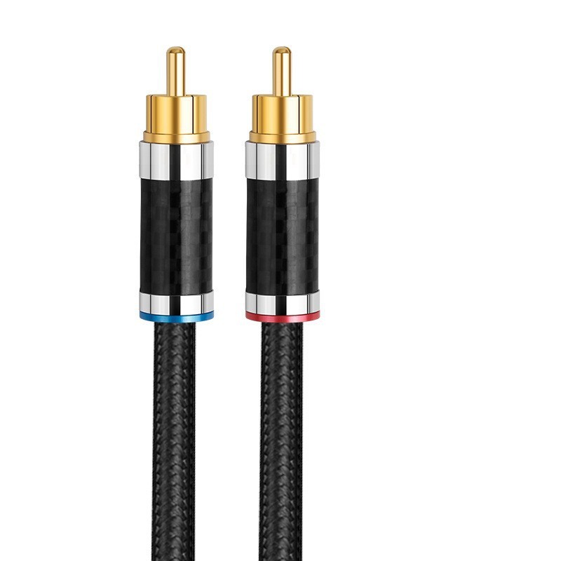 Style D carbon fiber shell - red and blue color
