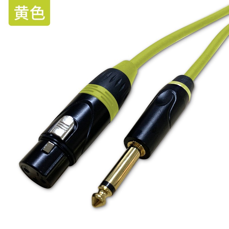 6.5mm TS to yellow XLR female