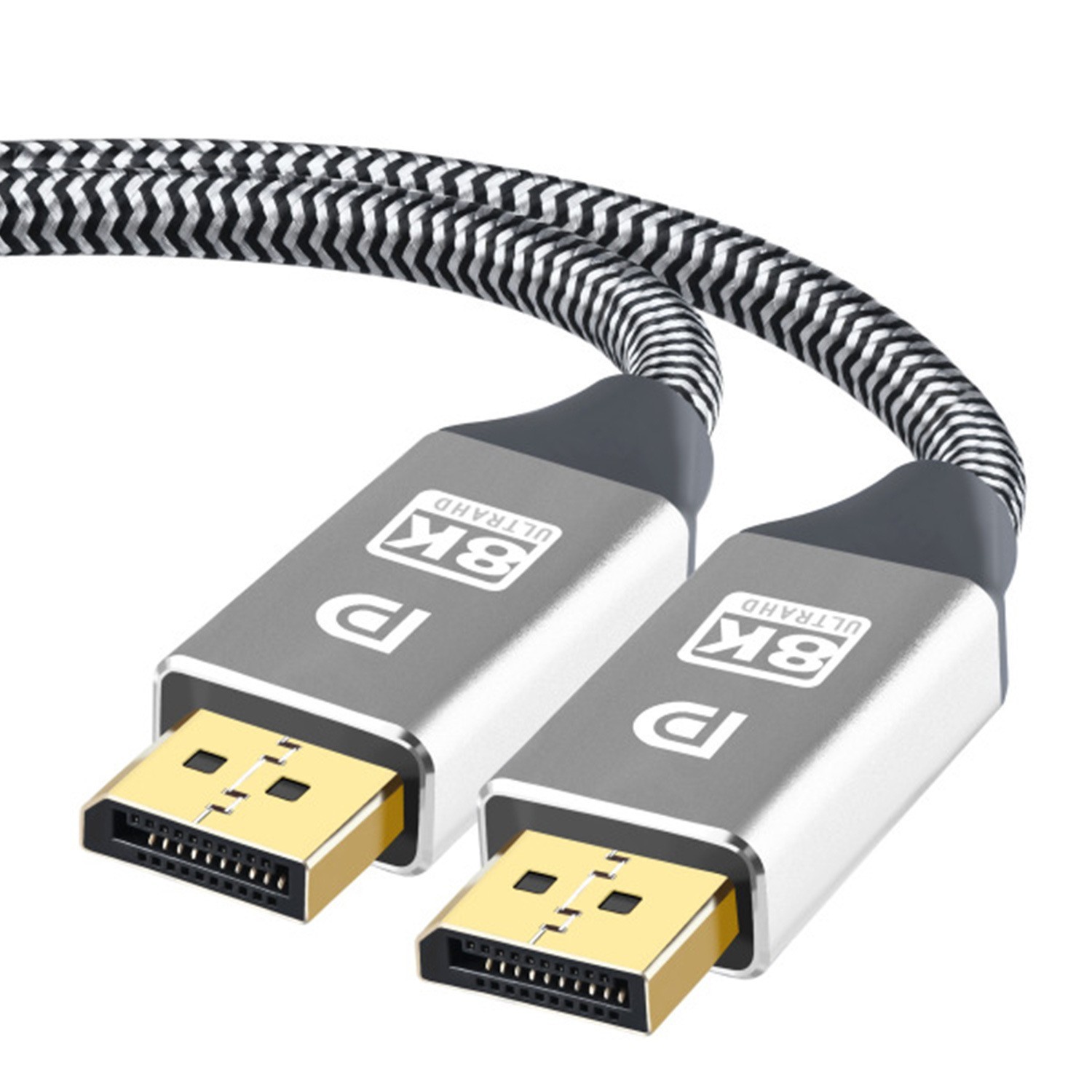 DP video cable 8K style D aluminum alloy shell - silver